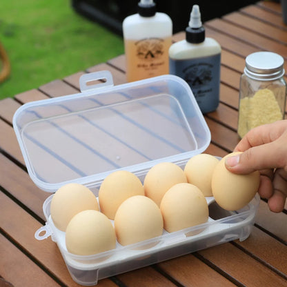 Portable Egg Holder Box Shockproof Outdoor Camping Storage Container 3/4/8 Grid PP Plastic Transparent Sealed Egg Case