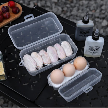 Portable Egg Holder Box Shockproof Outdoor Camping Storage Container 3/4/8 Grid PP Plastic Transparent Sealed Egg Case